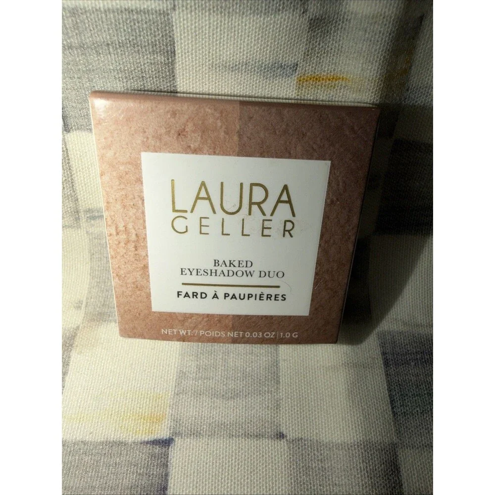 Laura Geller Baked Eyeshadow Duo In Shades Sunstone & Almond New In Box Sealed